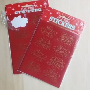 2/$20 63 Sticker Seals Christmas & Holiday